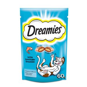 Dreamies Kedi Ödül Maması, Somonlu, 60 G – MaviKutu