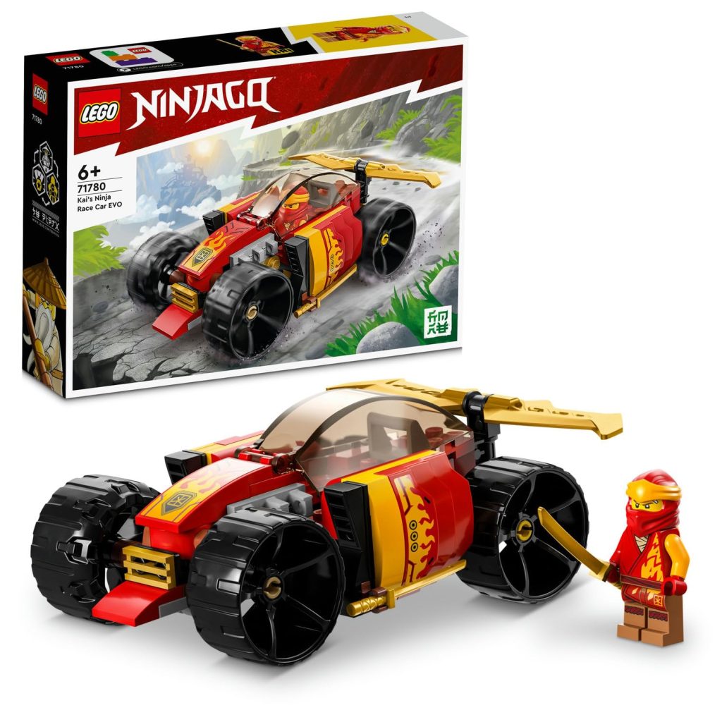 LEGO NINJAGO Kai’nin Ninja Yarış Arabası EVO 71780 – 6 Yaş ve Üzeri Kız ve Erkek Çocuklar için Yılbaşı Hediyesi Fikri, Oyuncak Araba ve Kai Minifigürü İçeren Yaratıcı Oyuncak Yapım Seti (94 Parça) – MaviKutu