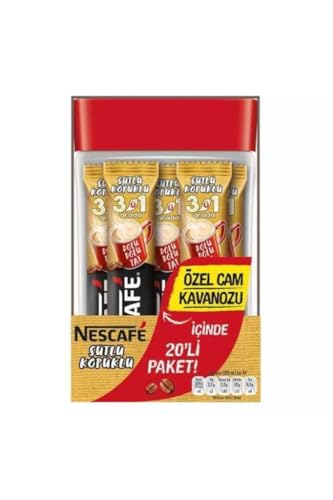 Nestlé Nescafe 3Ü1 Arada Sütlü Köpüklü 20Li Cam Kavanoz – MaviKutu