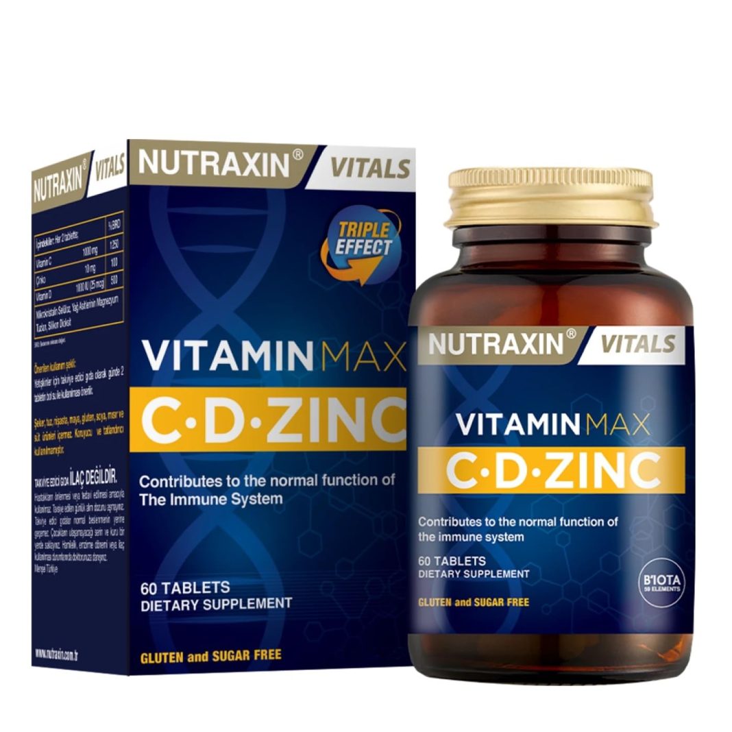 Nutraxin Vitamin Max C-D-Zinc 60 Tablet – MaviKutu