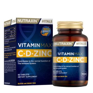 Nutraxin Vitamin Max C-D-Zinc 60 Tablet – MaviKutu
