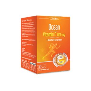 Ocean C Vitamini 1000 mg + Bioflavonoidler Antioksidan içeren Takviye Edici Gıda (1 x 30 tablet) – MaviKutu
