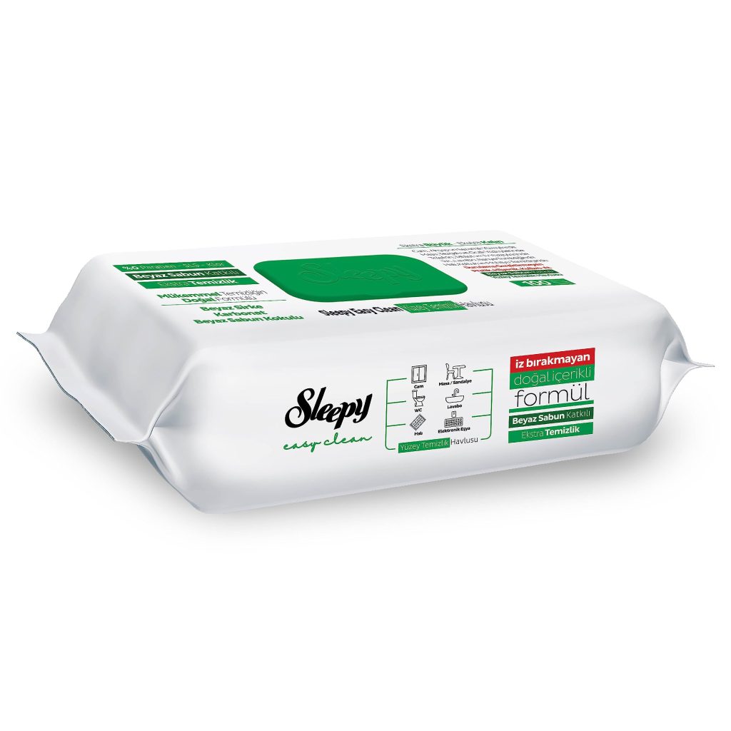Sleepy Easy Clean Yüzey Temizlik Havlusu&Mendili 100 Yaprak – MaviKutu