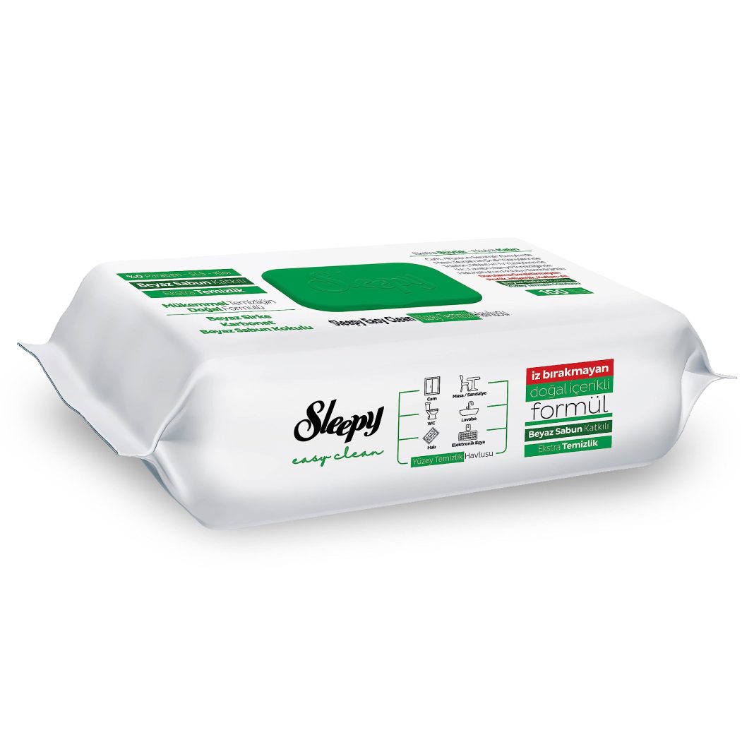 Sleepy Easy Clean Yüzey Temizlik Havlusu&Mendili 100 Yaprak – MaviKutu