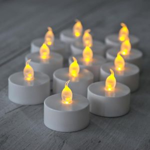 SNA Pilli Led Tealight T-LİGHT MUM PİLLİ MUM LED IŞIK SICAK SARI RENK DEKORASYON SÜSLEME DÜĞÜN KINA ORGANİZASYON (6) – MaviKutu