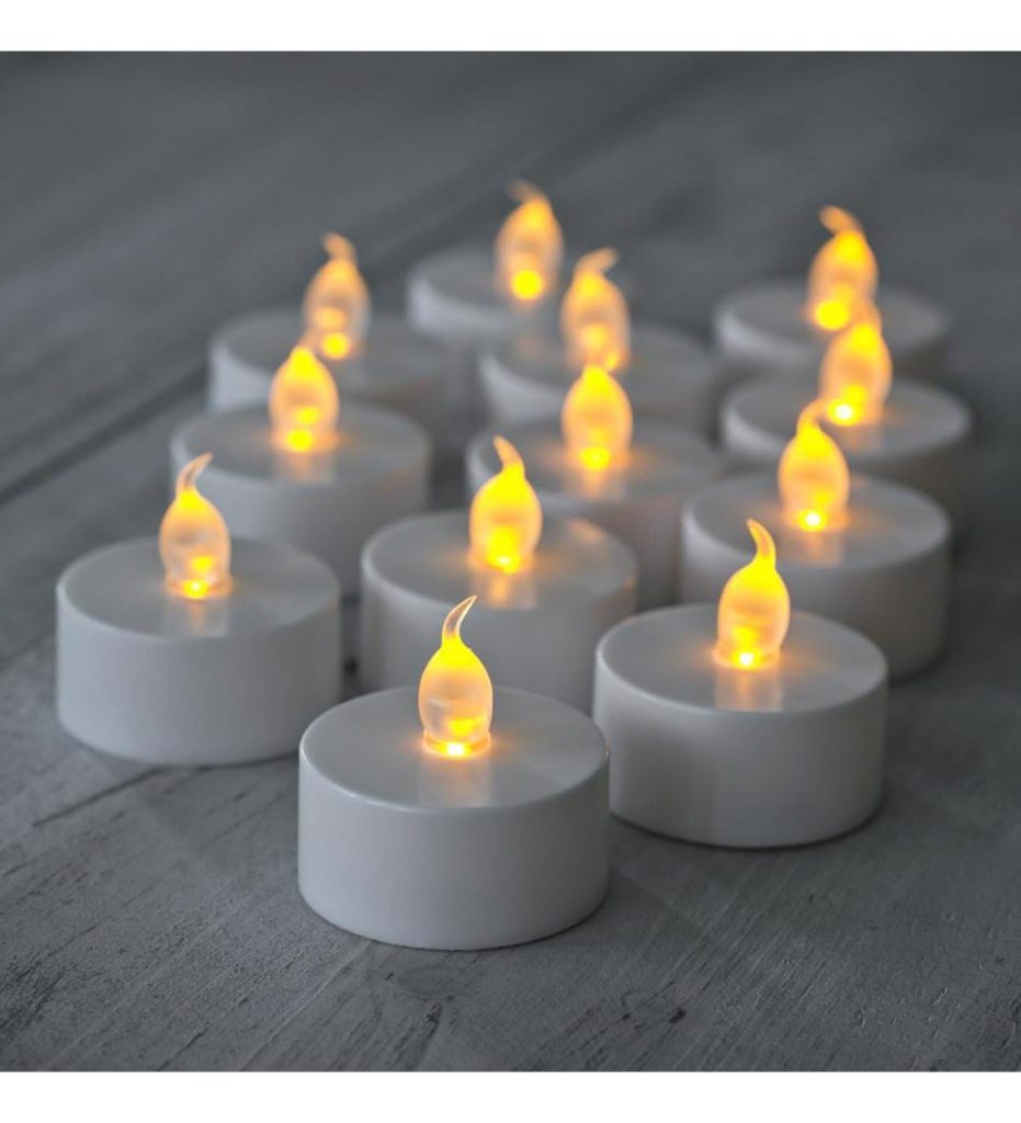 SNA Pilli Led Tealight T-LİGHT MUM PİLLİ MUM LED IŞIK SICAK SARI RENK DEKORASYON SÜSLEME DÜĞÜN KINA ORGANİZASYON (6) – MaviKutu