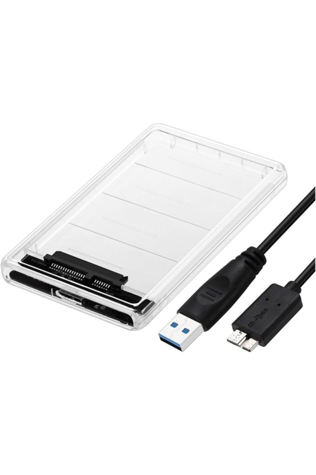 Alfais 4266 2.5 Usb 3.0 Harici Ssd Harddisk Şeffaf SataTaşınabilir Hdd Kutusu – MaviKutu