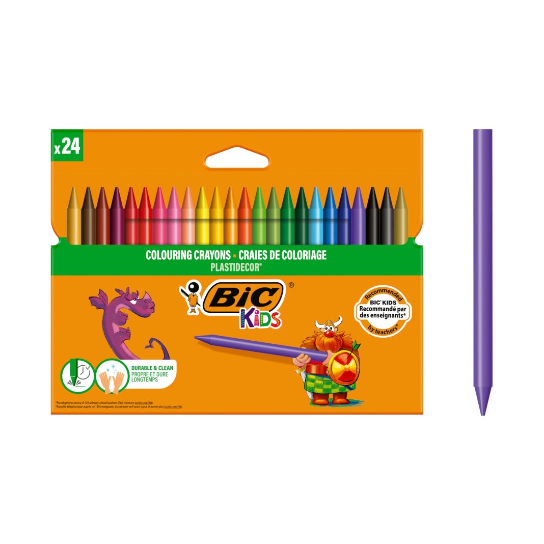 BIC Kids Elleri Kirletmeyen Pastel Boya, 24'lü Kutu – MaviKutu