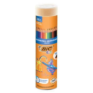 BIC Kids Evolution Kuru Boya Kalemi 25'li Metal Tüp , Kıymık Oluşturmaz, Çiğnemeye Karşı Dayanıklı, Kolay Açılır – MaviKutu