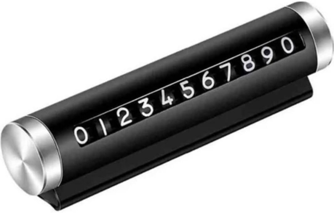 Busstier Çevirmeli Ayarlı Torpido Üstü Silindir Numaratör, Telefon Numarası Gösterici, Pratik ve Şık Tasarım, Kolay Kullanım – MaviKutu