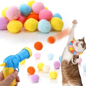 Busstier İnteraktif Kedi Oyun Tabancası – Peluş Toplarla Eğlenceli Oyun Zamanı, Ekstra Peluş Toplar – MaviKutu