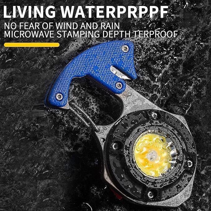 Orret Home Çok Fonksiyonlu Mini El Feneri – COB Anahtarlık Tipi, 7 Modlu 800 Lümen Işık, USB Type-C Şarjlı, Kamp Ateş Başlatıcı, Düdük, Jilet, Şişe Açacağı, Acil Durum ve Outdoor Kullanım İçin – MaviKutu