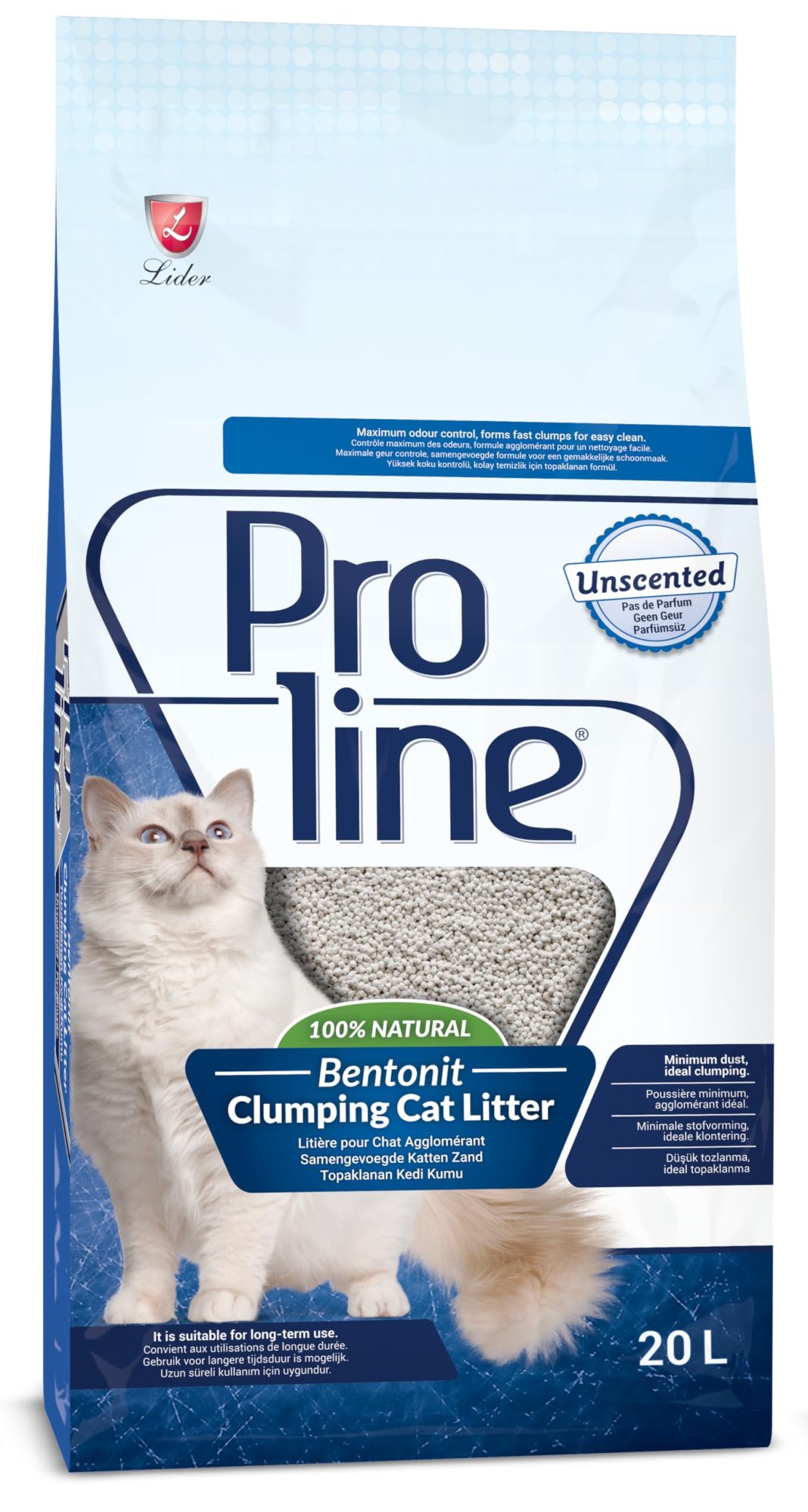 Proline Kokusuz Bentonit Kedi Kumu 20 L – MaviKutu