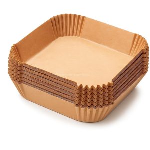 Busstier Airfryer Pişirme Kağıdı, Fritöz Yağlı Kağıdı, Yanmaz Kağıt 50 Adet (Kare) – MaviKutu