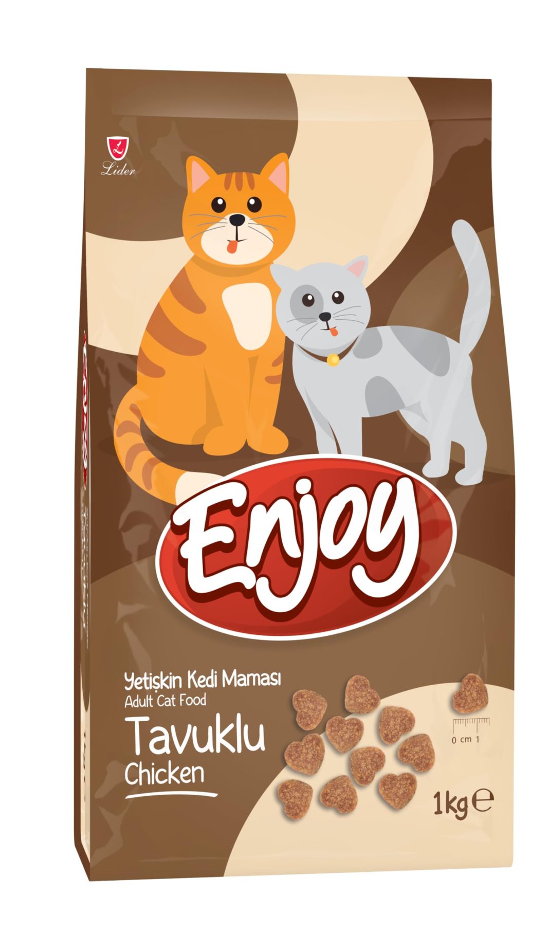Enjoy Kuru Kedi Maması, Tavuklu, Yetişkin, Keten Tohumu ile Omega 3 & 6 Katkısı, 1 Kg – MaviKutu