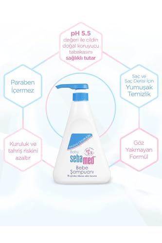 Sebamed Baby pH 5.5 Göz Yakmayan Formül Nemlendirici Etkili Papatya Özütlü Bebek Şampuanı 500 ml – MaviKutu