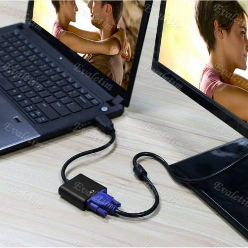 Alfais 4487 HDMI To Vga Monitör Tv Çevirici Dönüştürücü Kablosu, USB – VGA Adaptörler – MaviKutu