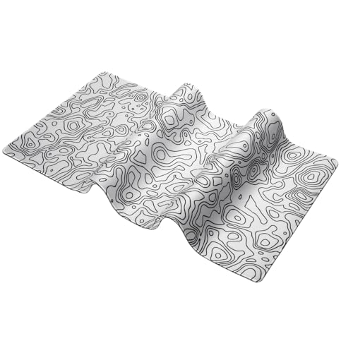 Klasse Pro – 6 Farklı Model Dikişli Kenar 70×30 cm Oyuncu Gaming Mouse Pad (White Map Lines) – MaviKutu