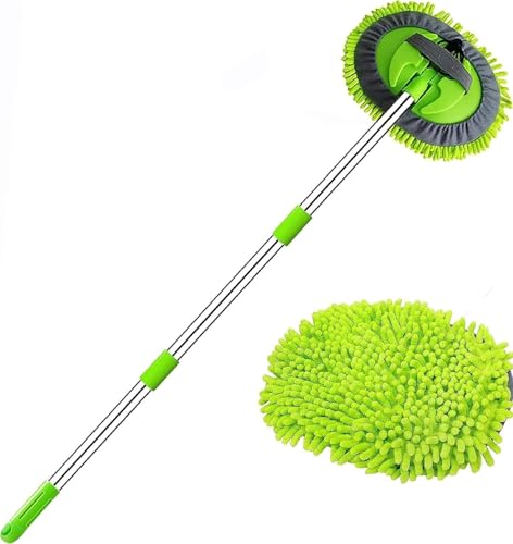 Mayaglory Alüminyum Gövdeli Teleskopik Araç Yıkama Mopu Uzayabilir Saplı Mikrofiber Mop, Yedek Bezli, Çıkarılabilir Başlık, Araba Fırçası ,Oto Fırça , Çizmez Kırılmaz (Araba Yıkama Fırcası (OtoMop)) – MaviKutu
