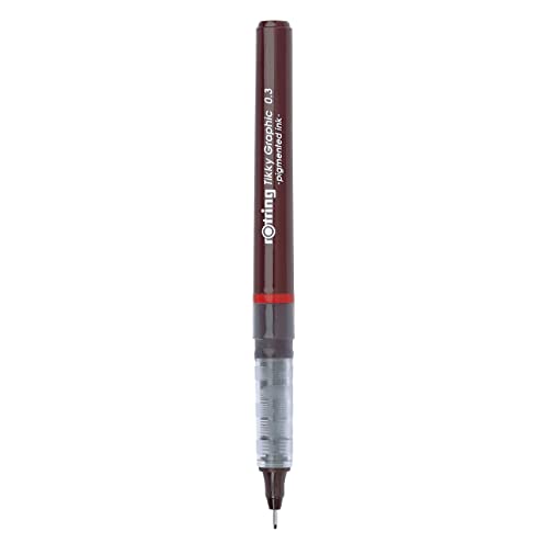 rOtring 1904753 Tikky Grafik Fiber Uçlu Kalem, Siyah Mürekkep, Kahverengi Gövde, 0.3 mm – MaviKutu