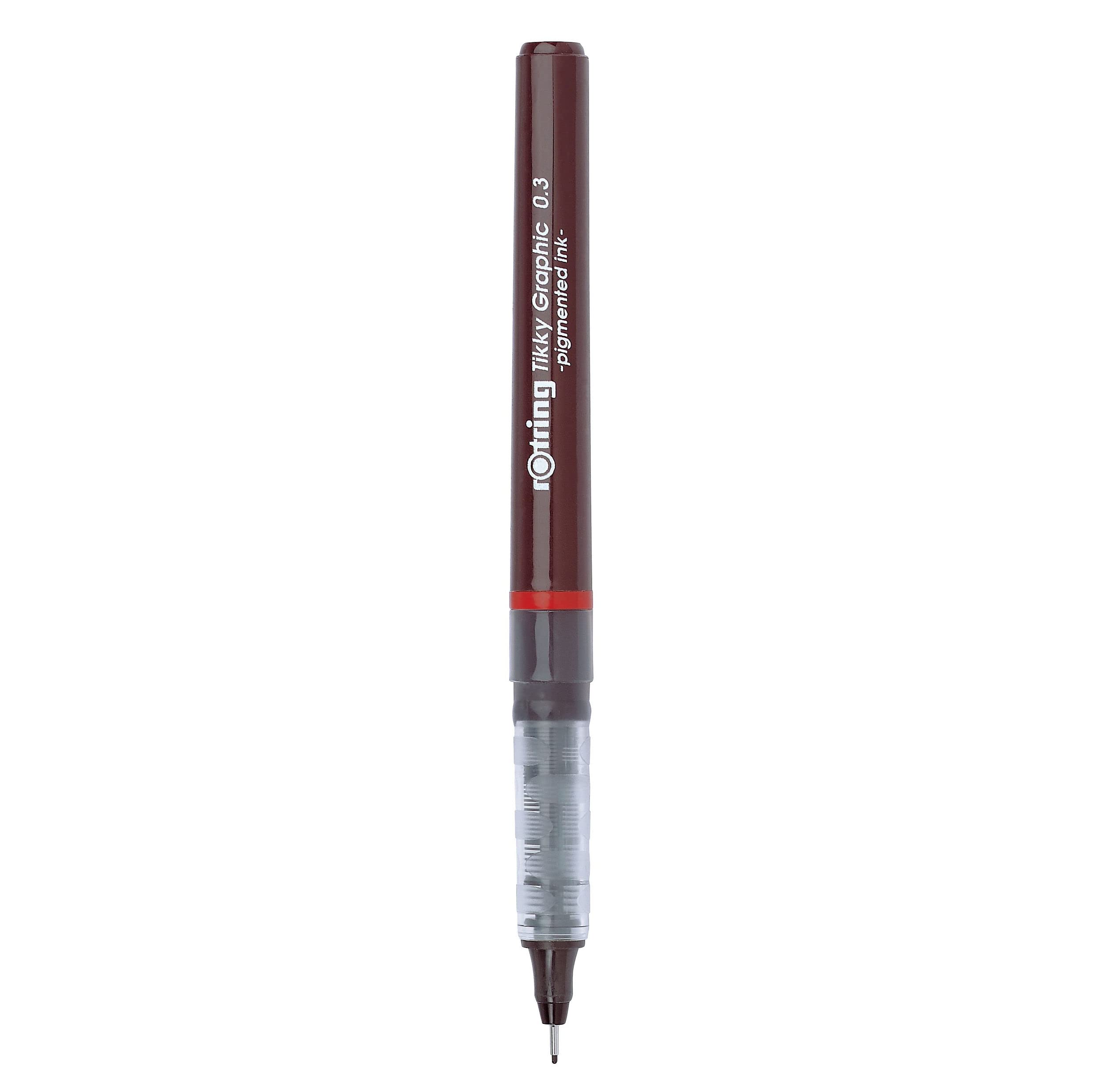 rOtring 1904753 Tikky Grafik Fiber Uçlu Kalem, Siyah Mürekkep, Kahverengi Gövde, 0.3 mm – MaviKutu