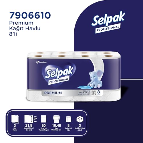 Selpak Professional Premium Havlu Kağıt, 8 Rulo – MaviKutu