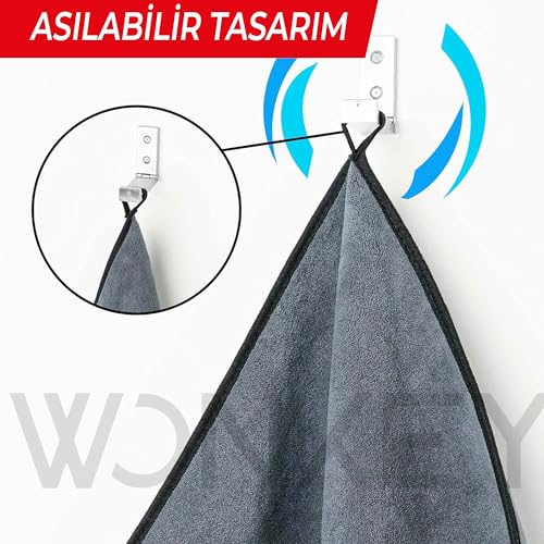 Wonkey Sporcu Fitness Antreman Havlusu 30×100 cm, Ultra Hafif ve Hızlı Kuruyan Mikrofiber Spor Havlu, Gym Boks Pilates Tenis Havlusu (2 Adet 30×100, Gri) – MaviKutu