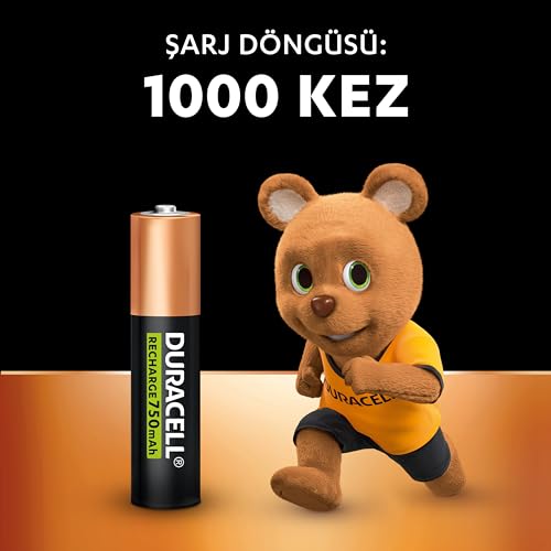 Duracell Şarj Edilebilir AAA Ince Kalem Pil (2'Li Paket) 750 Mah Nimh, 1000 Sarj Döngüsü, Önceden Sarj Edilmiştir – MaviKutu