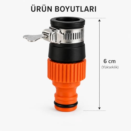 Orret Home Musluk Ucu Hortum Aparatı Kelepçeli Musluk Adaptörü Evrensel Uyumlu Hızlı Bağlantı Bahçe Hortum Bağlantı Aparatı Sızdırmaz Musluk Başlığı – MaviKutu