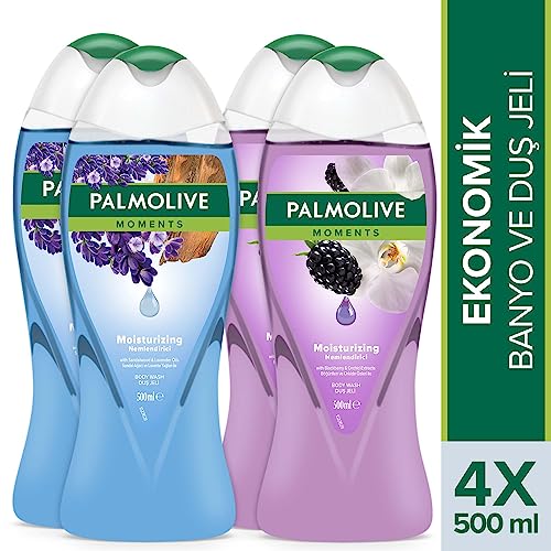 Palmolive Moments Lavanta Yağları ve Böğürtlen ile Nemlendirici Banyo ve Duş Jeli 500ml x 4 Adet – MaviKutu