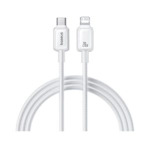 Baseus Crystal Hızlı Şarj C+Lightning 20W 1m Data Kablo – Beyaz – MaviKutu